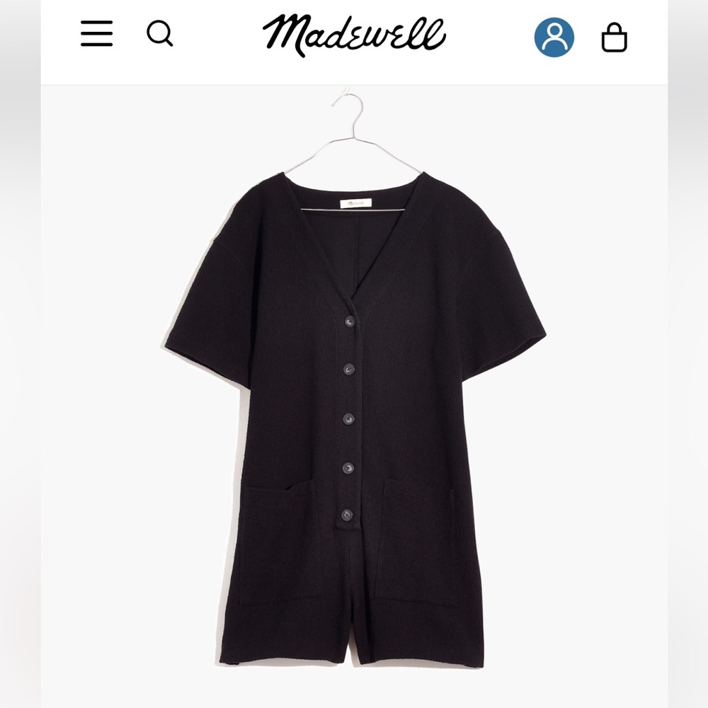Madewell Knit Button-Front Romper